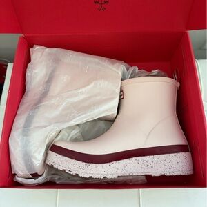 Hunter Women's Light Pink Ankle Rain Boots